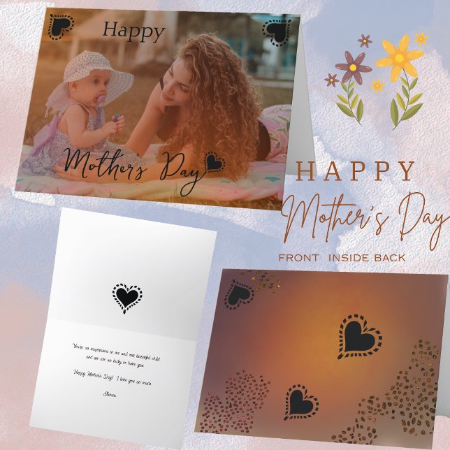 Mère jouant avec un enfant Carte photo ( Mother playing with a child Photo Card )