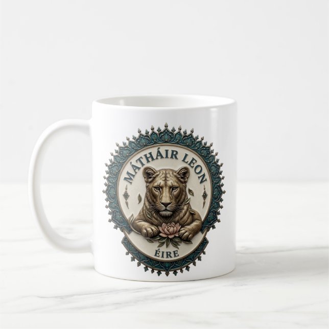 Mère Lion. Tasse de café Irlande (Gauche)