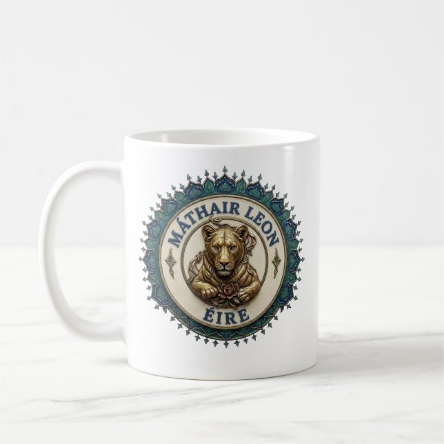 Mère Lion. Tasse de café Irlande (Gauche)
