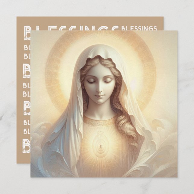 Mère Marie Dans Les Tons Blanc Doux (Devant / Derrière)