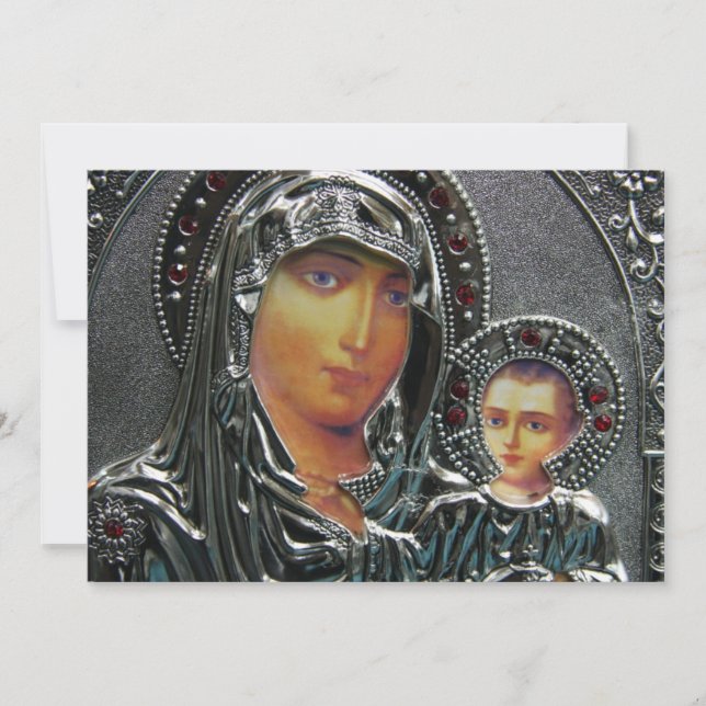 Mère Marie et bébé Jésus Invitations (Devant)