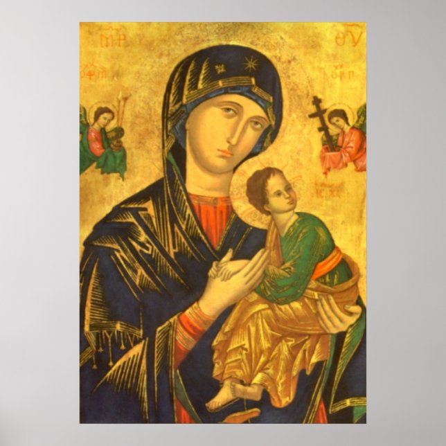 Mère Mary Madonna & Enfant Baby Jesus Poster (Devant)