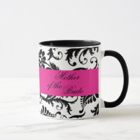 Mère noire, blanche, rose de damassé de la tasse