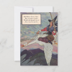 Mère Oie des années 1920 chevauchant sa gigantesqu