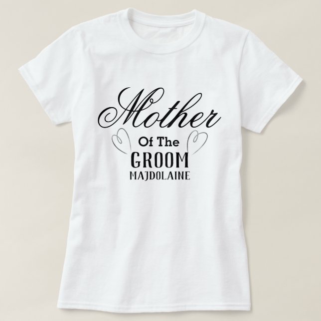 Mère personnalisée du T-shirt Groom (Design devant)