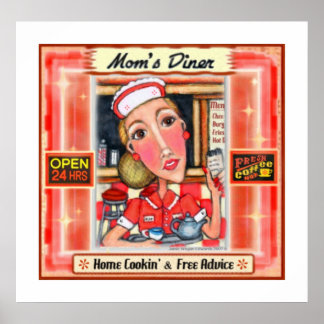 Mère Retro Cuisine Art Poster Imprimer