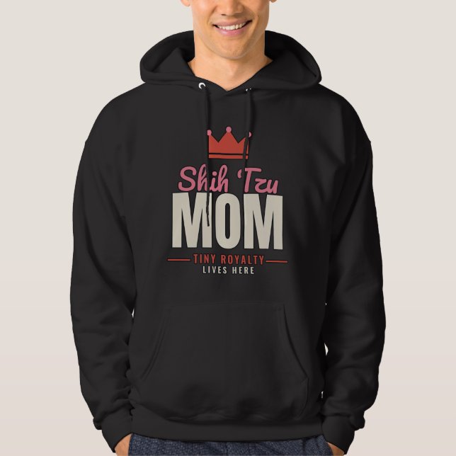 Mère Shih Tzu Couronne Royale Minuscule Sweat à Ca (Devant)