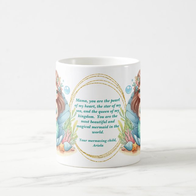 Mère Sirène de la Mug cadeau avec un beau message (Centre)