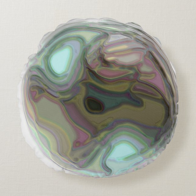 Mère Terre Nouvelle Galaxie Coussin rond (Devant)