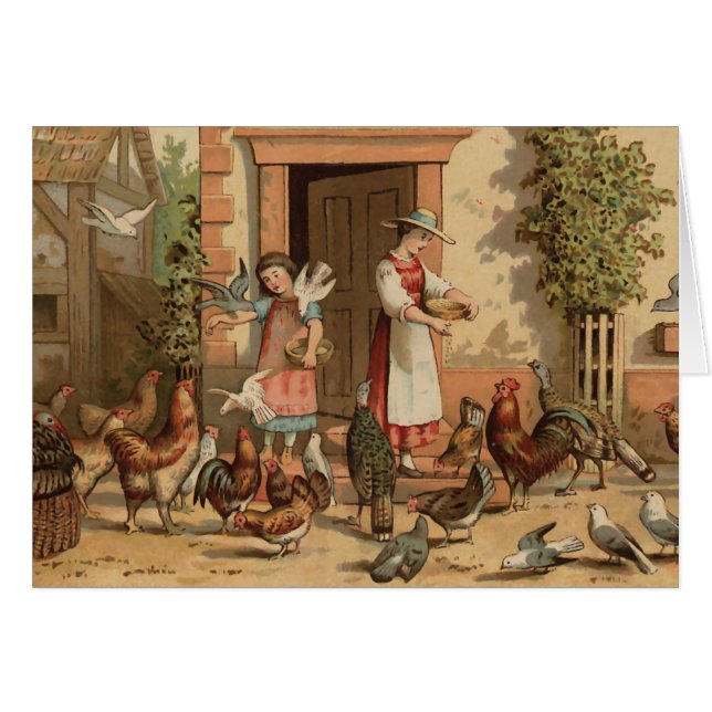 Mère vintage et fille de Chambre de ferme (Devant horizontal)