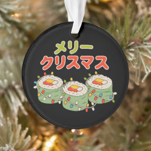Meri Kurisumasu Sushi Japonais Lumières Noël