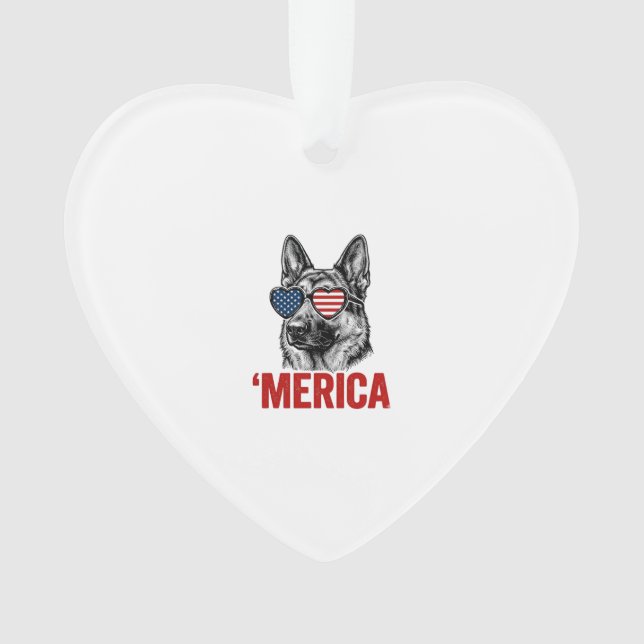 Merica Berger Allemand Drapeau Lunettes de Soleil  (devant)