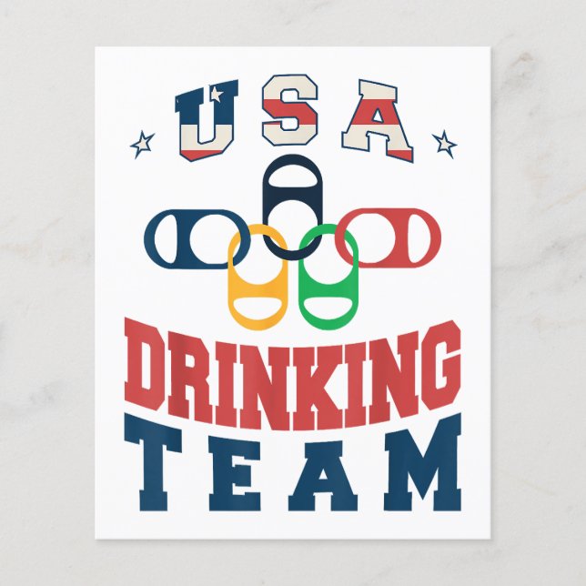 Merica Drôle Équipe de boisson USA Patriotique Éta (Devant)
