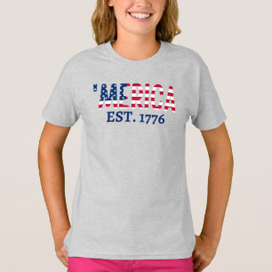 'merica Fondée en 1776  T-Shirt Patriotique Améric