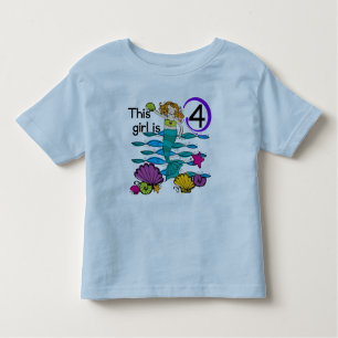 Mermaid 4th Birthday Tshirts and Gifts