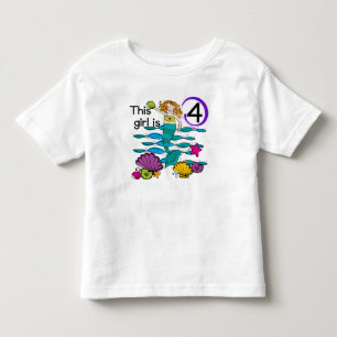 Mermaid 4th Birthday Tshirts and Gifts
