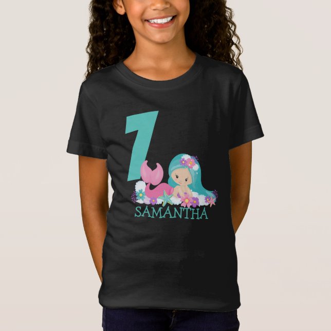 Mermaid 7e anniversaire Marina - De la mer T-shirt (Devant)
