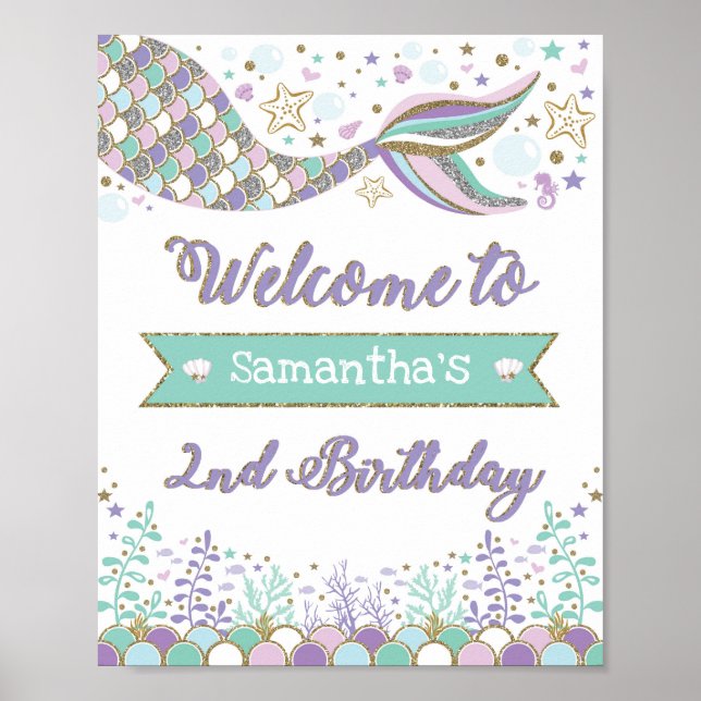 Mermaid Affiche de bienvenue 2e anniversaire Sea P (Devant)