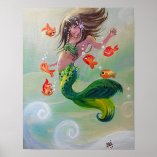 Mermaid and Dancing Fish poster