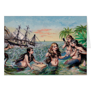 Mermaid Antique Magie Océan Nautique