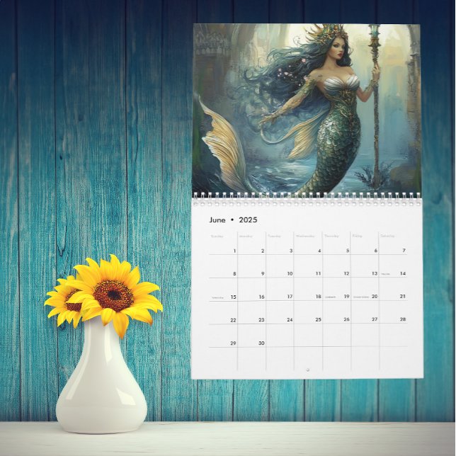 Mermaid Art N'importe quelle année Calendrier Imag (Créateur téléchargé)