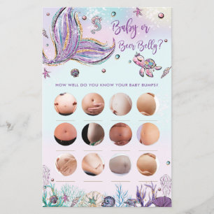 Mermaid Baby ou Bière Belly Baby shower Jeu