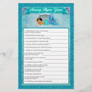 Mermaid Baby shower Nursery Rhyme Jeu #136