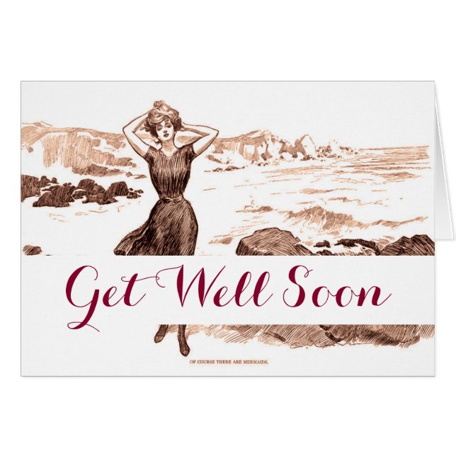 Mermaid Beach Gibson Girl Victorian Antique (Devant horizontal)