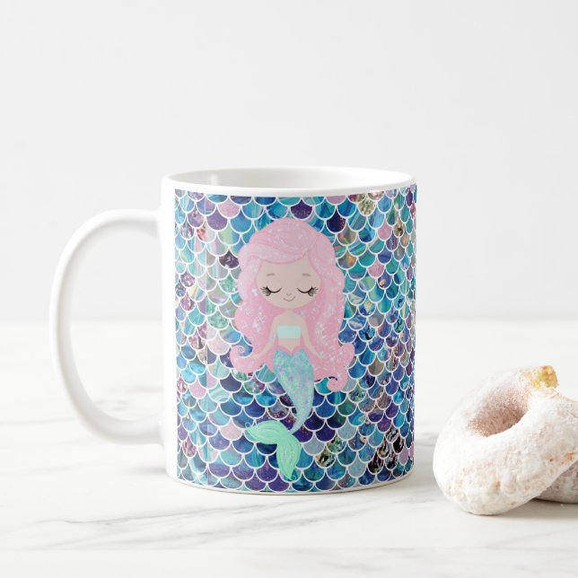 Mermaid Blues Mug (Avec donut)