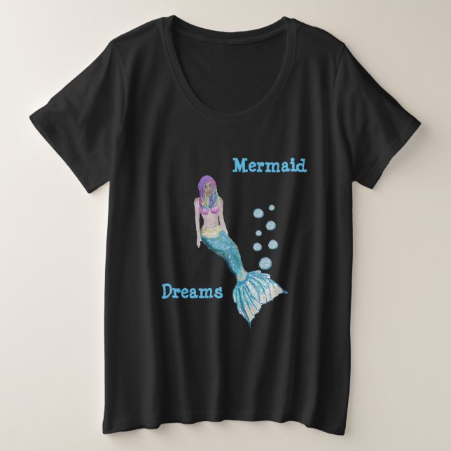 Mermaid Dreamz (chemise noire) (Design devant)