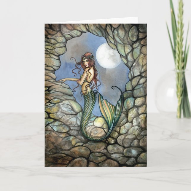 Mermaid Fairy Card Carte pour notes par Molly Harr (Devant)