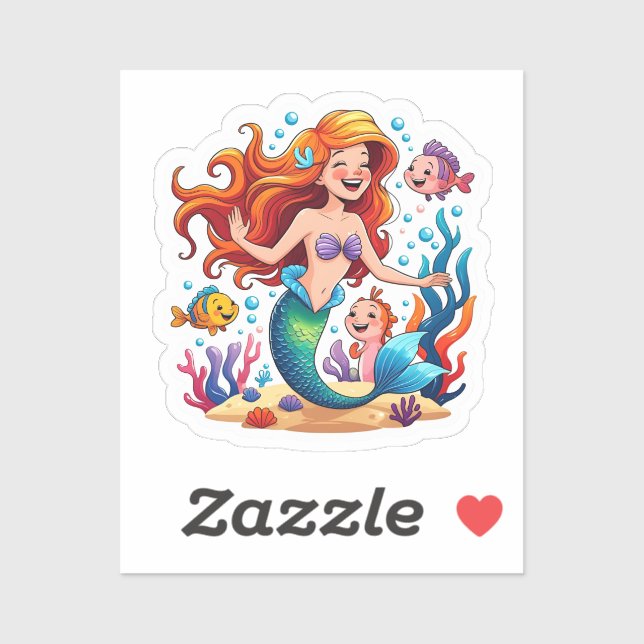 Mermaid Friends Personalized Fun set  Sticker (Feuille)