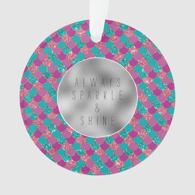 Mermaid Glitz à la menthe rose Aqua (devant)