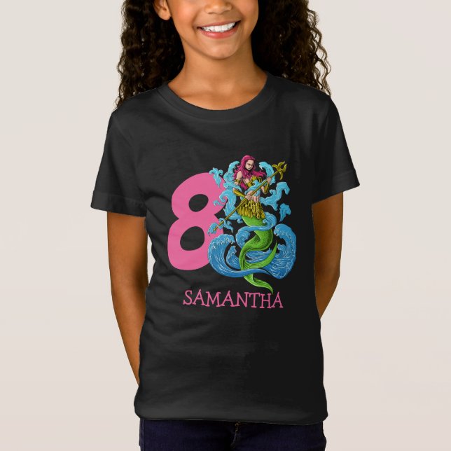 Mermaid Guerrier 8e anniversaire T-shirt (Devant)