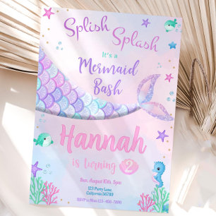 Mermaid Invitation Anniversaire Mermaid Invitation