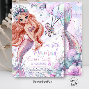 Mermaid Invitation Anniversaire Mermaid invitation
