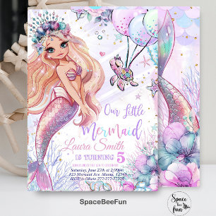 Mermaid Invitation Anniversaire Mermaid invitation