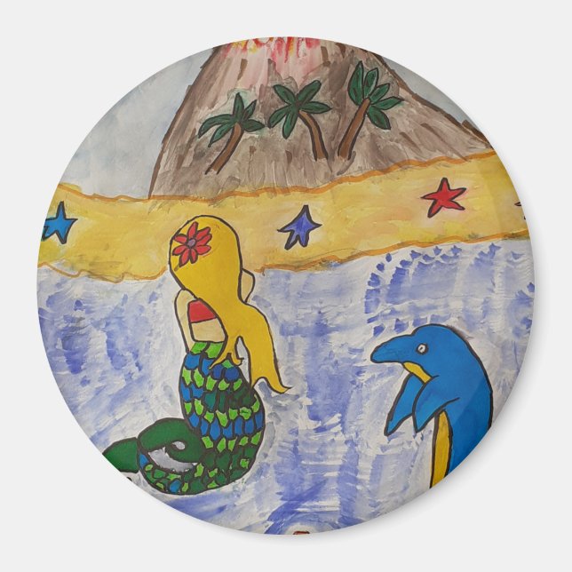 Mermaid Island Magnet (Devant)