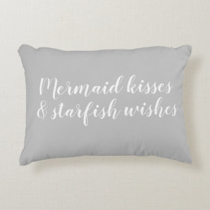 Mermaid Kisses Starfish Wings Accent Coussin