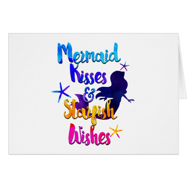 Mermaid Kisses & Starfish Wives Aquarelle plage (Devant Horizontal)
