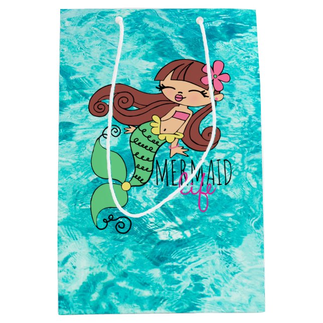 Mermaid Life BR - sac cadeau moyen (Devant)