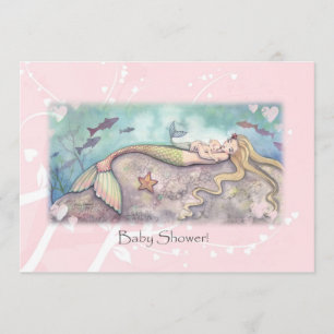 Mermaid Lullaby Baby Shower Invitations