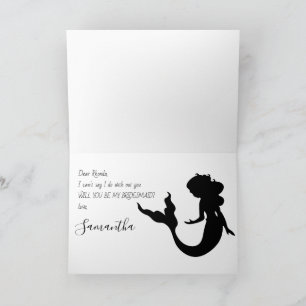 Mermaid Mariage Serez-Vous Ma Carte Bridesmaid