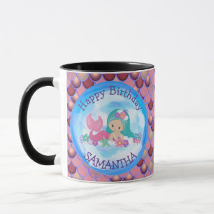 Mermaid maudite Joyeux anniversaire pURPLE Mug