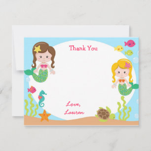 Mermaid Merci Cartes de notes