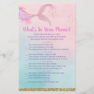 Mermaid Pink Gold What's In Your Phone Shower Game