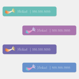 Mermaid School Class Lunch Nom Numéro Étiquette