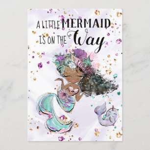 ~ Mermaid Sea Unicorn Baby Girl Shower Invitation