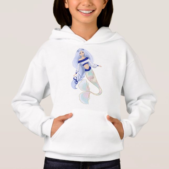 Mermaid Snow Maiden Enfant capuche (Devant)