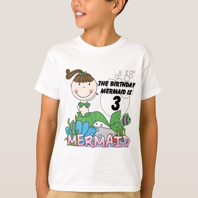 Mermaid T-shirts et cadeaux pour le 3ème anniversa (Devant)